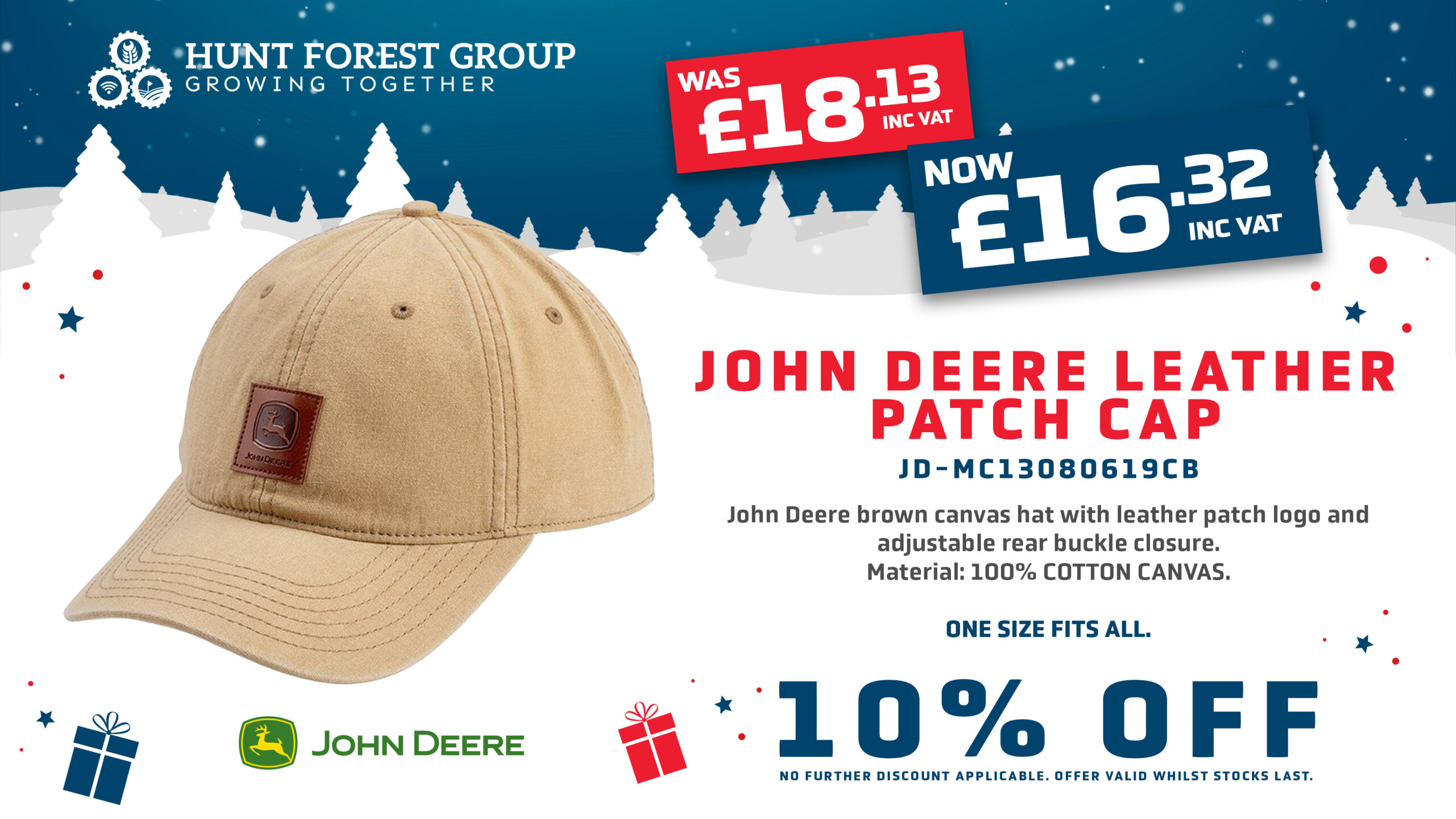 Christmas Gift Guide - Day 10 - John Deere Leather Patch Cap